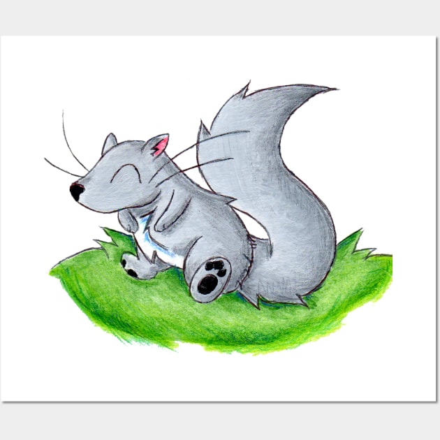 Cheerful Little Squirrel Wall Art by KristenOKeefeArt